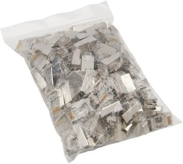 Alt view image 10 of 11 - Tripp Lite Cat6 RJ45 Pass-Through UTP Modular Plug 100 Pack N232100UTP