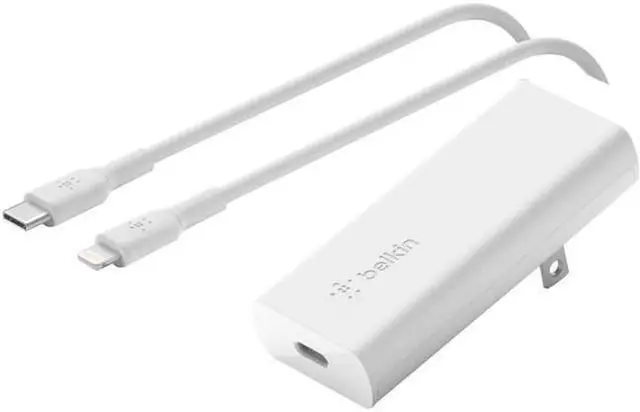 Alt view image 9 of 9 - Belkin 20W USB-C GaN PD Wall Charger White WCH009dq