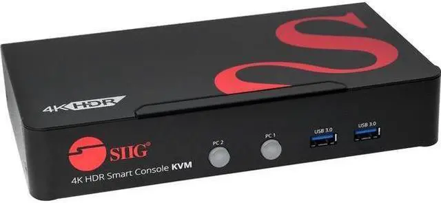 Alt view image 12 of 15 - SIIG 2-Port HDMI 2.0 4K HDR Smart Console KVM Switch with USB 3.0 Multimedia Ports
