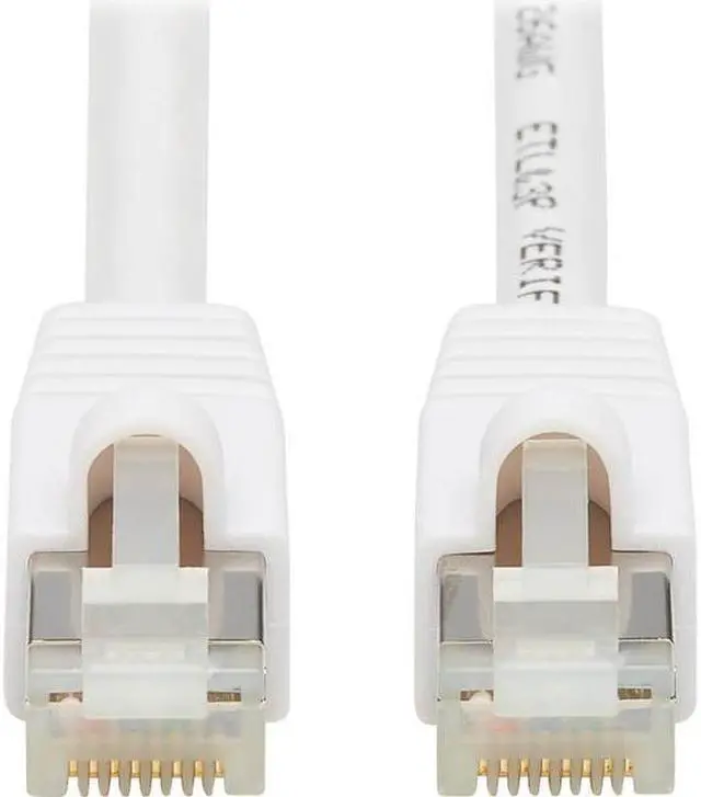 Alt view image 3 of 3 - TRIPP LITE N262AB-025-WH 25 ft. Cat 6A White Safe-IT Cat6a 10G Certified Snagless Antibacterial S/FTP Ethernet Cable (RJ45 M/M), PoE, White
