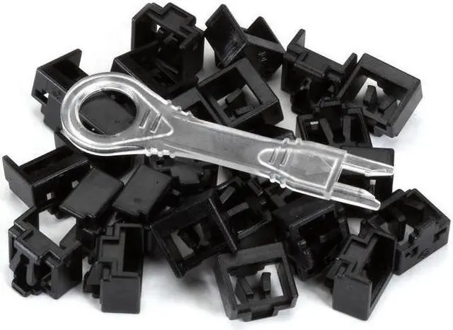 Alt view image 3 of 4 - BLACK BOX PL-AB-BK-25PAK PORT LOCK 25 PACK & KEY  BLACK