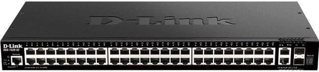 Alt view image 6 of 15 - D-Link DGS-1520-52 Layer 3 Switch - 50 Ports - Manageable - 3 Layer Supported - Modular - 51.20 W Power Consumption - Twisted Pair, Optical Fiber - 1U High - Rack-mountable - Lifetime Limited Warranty