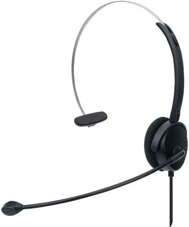 Alt view image 3 of 20 - Manhattan Mono On-Ear USB Headset with Microphone 179867