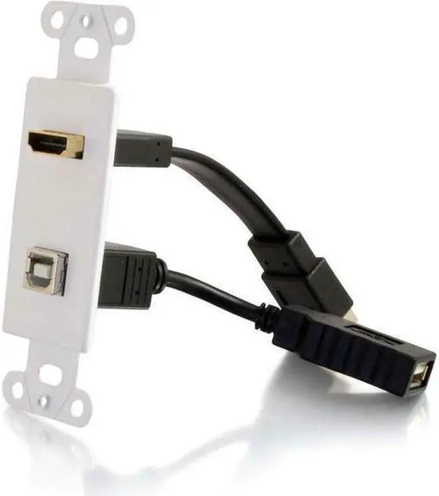 Alt view image 6 of 7 - DECORA WALL PLATE HDMI/USB