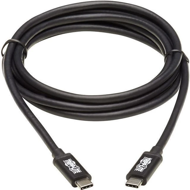 Main image of Tripp Lite Model MTB3-02M-5A-B Thunderbolt 3 Passive Cable - 20 Gbps, 5A 100W Power Delivery, 4K/60 Hz, 2m (6.6 ft.), Black Male to Male