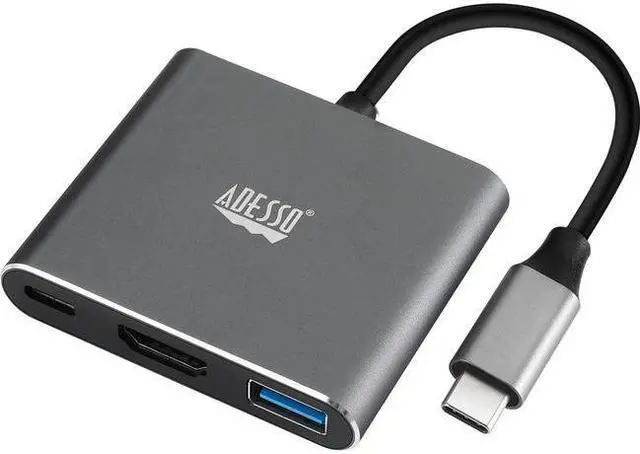Alt view image 12 of 20 - Adesso 3-IN-1 USB-C Multi-Port Docking Station TAA Compliant AUH4010