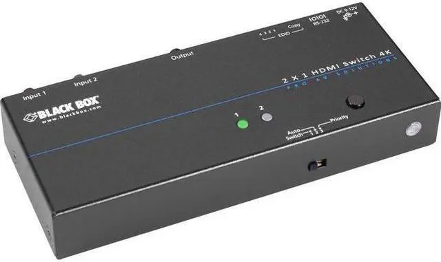 Alt view image 9 of 16 - Black Box Network Services VSW-HDMI2X1-4K 4k Hdmi Switch 2 1