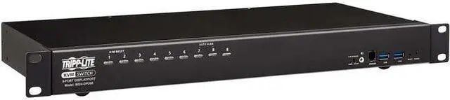 Alt view image 10 of 11 - DisplayPort / USB KVM Switch 8-Port Audio/Video 4K 60Hz 1URM