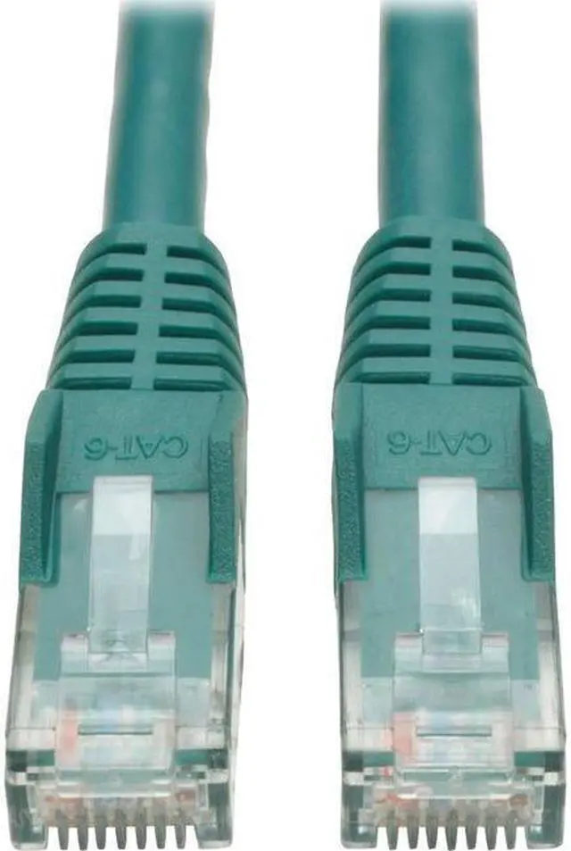 Alt view image 10 of 12 - CAT6 GIGABIT SNAGLESS MOLDED PATCH CABLE (RJ45 M/M) - GREEN, 35-FT.