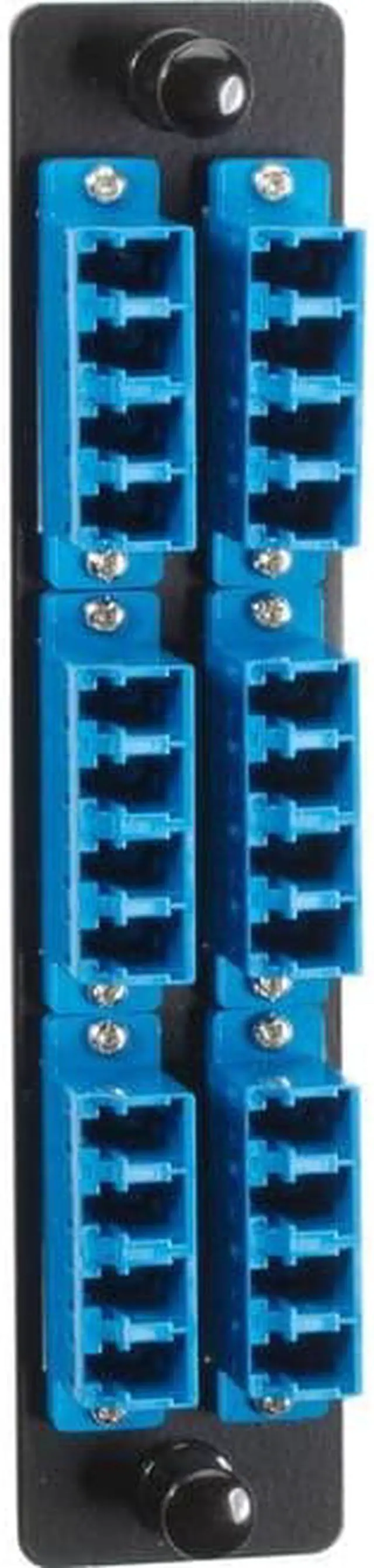 Alt view image 5 of 8 - Black Box Fiber Adapter Panel, High Density, (12) LC Duplex, Ceramic, Blue