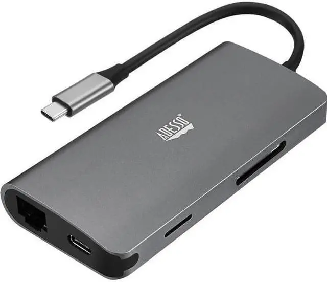 Alt view image 11 of 20 - Adesso 8-in-1 USB-C Multi-Port Docking Station TAA Compliant AUH4030