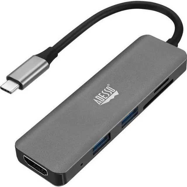 Alt view image 11 of 20 - Adesso 6-in-1 USB-C Multi-Port Docking Station TAA Compliant AUH4020