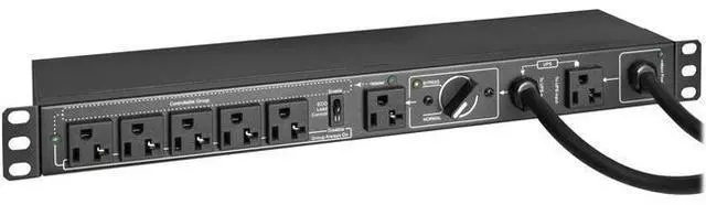 Alt view image 4 of 20 - Tripp Lite PDU Hot Swap with Manual Bypass 15A 6 5-20R 2 5-20P Inputs PDUB201U