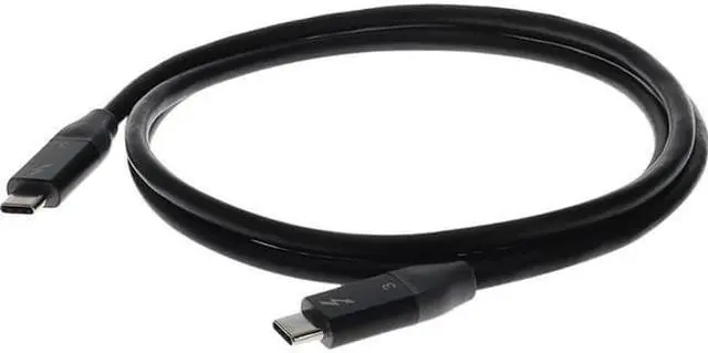 Alt view image 3 of 9 - AddOn 1.2m 4.0ft USB C 3.1 Male to Male Thunderbolt-compatible Sync and Charge Black Cable
