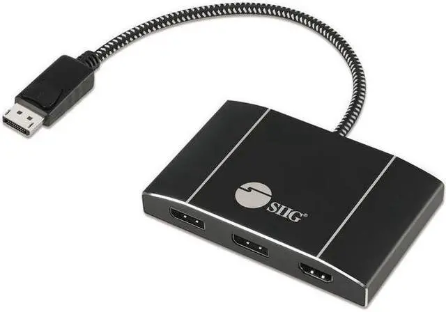 Alt view image 17 of 20 - Triple 4K Displayport 1.4 To 2 Dp & Hdmi Mst Hub Splitter