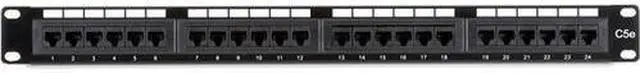 Alt view image 5 of 9 - Black Box JPM5E24A CAT5E Patch Panel 24 Port