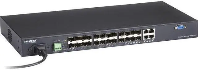 Alt view image 6 of 10 - Black Box Network Services LGB5124A-R2 [20]sfp Gigabit+[4] Combo Managed Switch