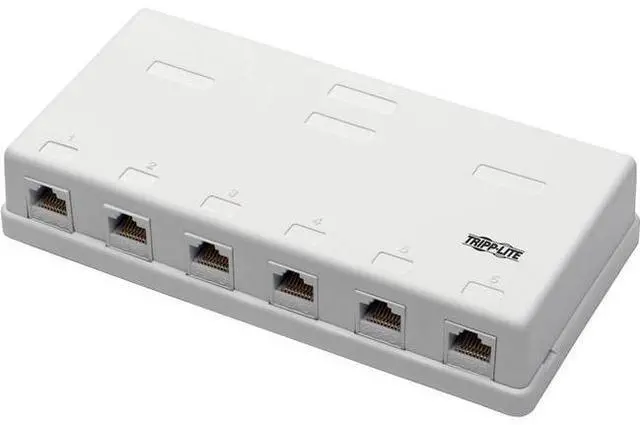 Alt view image 3 of 10 - Tripp Lite Cat6 Surface-Mount Box 6-Port Unshielded 110 Idc Punchdown Rj45