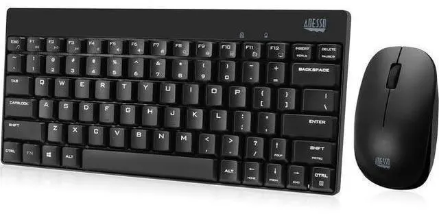 Alt view image 6 of 11 - ADESSO WKB-1100CB 2.4GHZ WIRELESS MINI KEYBOARD & MOUSE COMBO