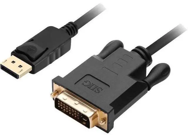 Alt view image 10 of 13 - SIIG DisplayPort to DVI Cable - 1080p @60Hz Male to Male Passive DP to DVI Cable for DisplayPort Enabled Computer System - 6 Feet