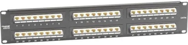 Alt view image 5 of 5 - Black Box JPM5E48-45ANG-UU Spacegain Cat5E 45 Degree Angled Port Pa