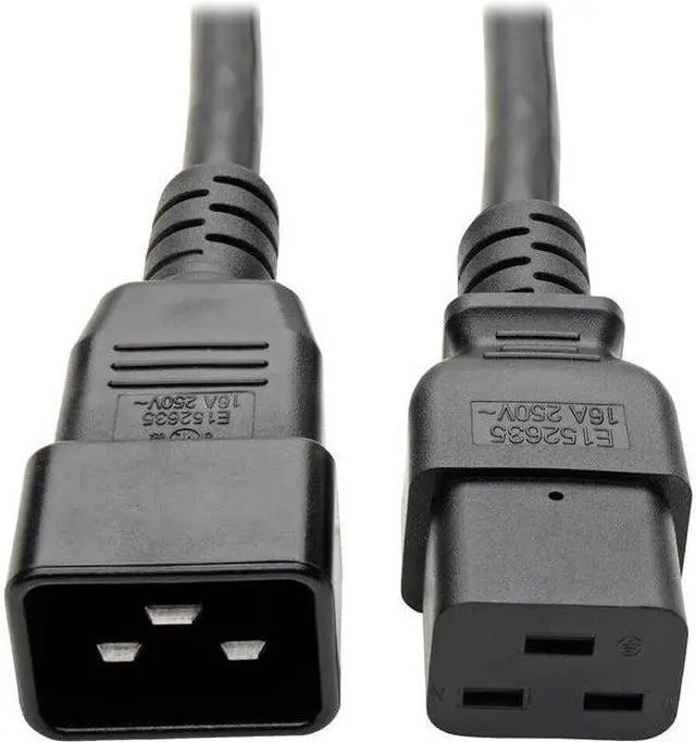 Alt view image 5 of 12 - Tripp Lite Heavy-Duty Power Extension Cord, 15A, 14 AWG (IEC-320-C19 to IEC-320-C20), 10 ft. (3 m) (P036-010-15A)
