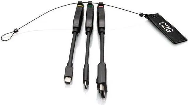 Main image of C2G 4K HDMI Dongle Adapter Ring with Color Coded Mini DP, DP, and USB C