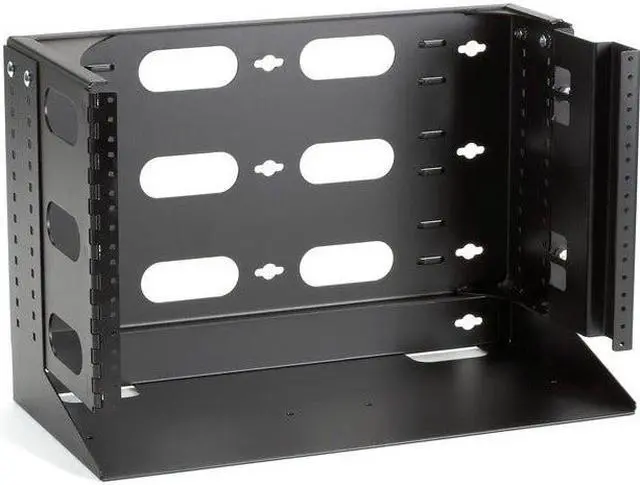 Main image of Black Box Wallmount Rack 12" with Swing Bracket and Adjustable Shelf