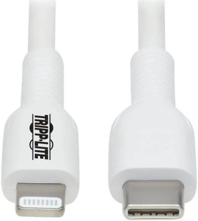 Main image of Tripp Lite USB-C to Lightning Sync-Charge Cable (M-M), MFi Certified, White, 1 m (3.3 ft.)