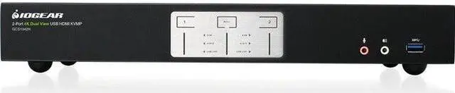 Main image of IOGEAR 2-Port 4K Dual View KVMP Switch with HDMI Connection, USB 3.0 Hub and Audio