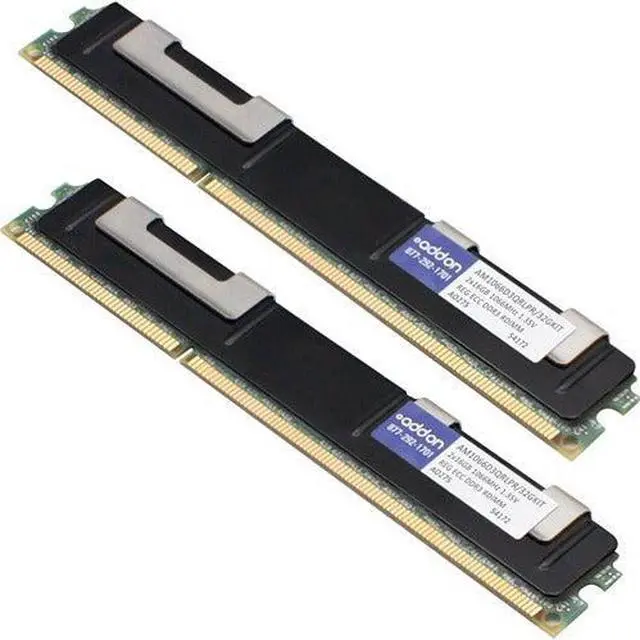 Main image of AddOn AM1066D3QRLPR-16G x2 JEDEC Standard Factory Original 32GB DDR3-1066MHz Registered ECC Quad Rank 1.35V 240-pin CL7 RDIMM