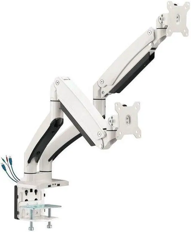 Alt view image 15 of 20 - Siig Dual Monitor Aluminum Heavy Duty Desk Mount With Usb And Audio Ports- 17" to 35", VESA 75x75, 100x100, Quick Access USB 3.0 & Audio Port