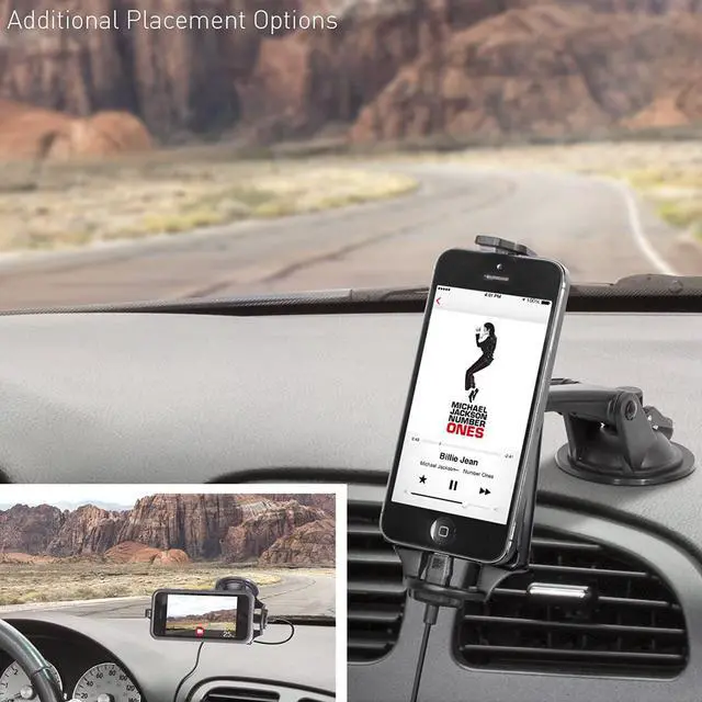 Alt view image 5 of 5 - iBOLT iPro2 MFI Approved Car Dock/Desk Dock/Mount/Holder/for iPhone 13 Pro/ 13 Max/ 12 / 11/ 10 MAX/X / 8/8 Plus with Integrated 2 Meter Lightning Connector
