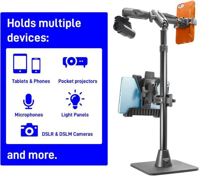 Alt view image 7 of 7 - iBOLT Stream-Cast Creator Custom mount kit with over 60 variations- great for live streaming tutorial videos and photos. Great for crafters, bakers, artists- iPhone 11 Pro, Samsung Galaxy S10/ Note 20