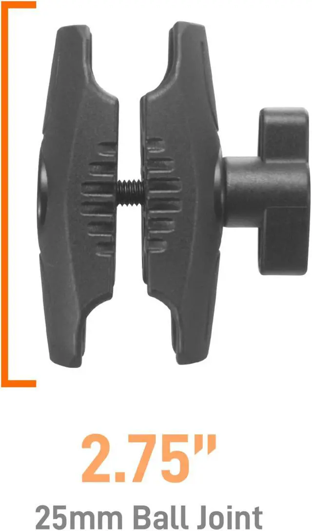 Alt view image 2 of 4 - iBOLT Composite 2.75 inch Double Socket Arm for All Industry Standard 1-inch / 25mm / B Size Ball adapters
