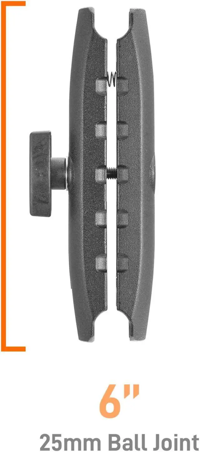 Alt view image 2 of 4 - iBOLT Aluminum 6 inch Double Socket Arm for All Industry Standard 1-inch / 25mm / B Size Ball adapters