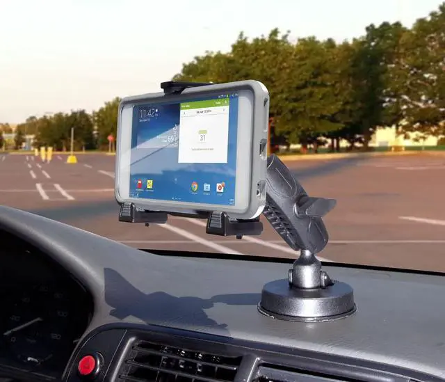 Alt view image 5 of 7 - iBOLT xProDock NFC Bizmount - Phone Holder/Mount with Heavy Duty Suction Cup Base and 2m microUSB Cable- for Your Windshield, Dashboard - for Telematic Commuters, Fleets, Cars, Large Trucks, Vans