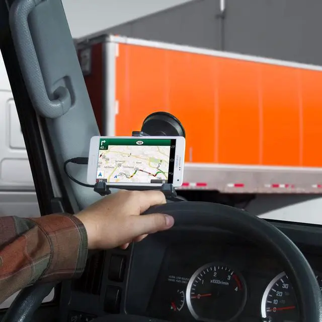 Alt view image 6 of 7 - iBOLT xProDock NFC Bizmount - Phone Holder/Mount with Heavy Duty Suction Cup Base and 2m microUSB Cable- for Your Windshield, Dashboard - for Telematic Commuters, Fleets, Cars, Large Trucks, Vans