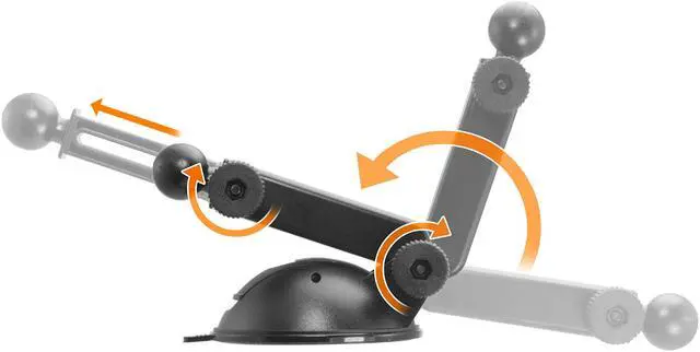Alt view image 2 of 7 - iBOLT Tabdock Slim Suction Cup Extender -Holder /Mount for Your Windshield , Dashboard , or Desk - Compatible with All 7"-18.4" Tablets: iPad Pro, Samsung Galaxy Tab, Google Nexus