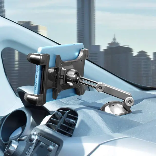 Alt view image 6 of 7 - iBOLT Tabdock Slim Suction Cup Extender -Holder /Mount for Your Windshield , Dashboard , or Desk - Compatible with All 7"-18.4" Tablets: iPad Pro, Samsung Galaxy Tab, Google Nexus