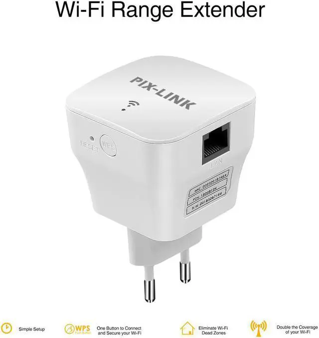 Alt view image 2 of 7 - PIXLINK WR12 300Mbps WIFI Signal Amplification Enhanced Repeater, Plug Type:EU Plug