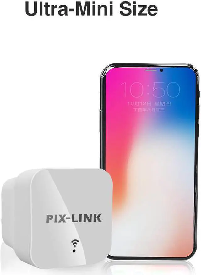 Alt view image 3 of 7 - PIXLINK WR12 300Mbps WIFI Signal Amplification Enhanced Repeater, Plug Type:EU Plug