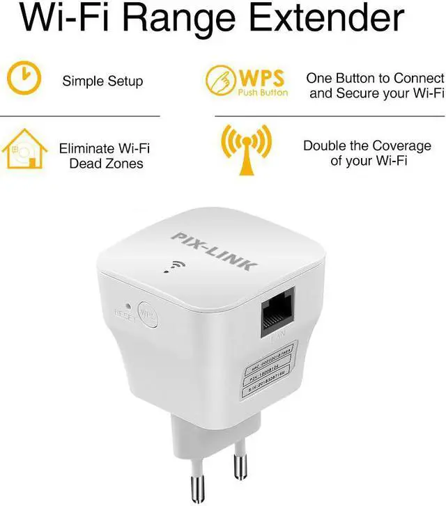 Alt view image 4 of 7 - PIXLINK WR12 300Mbps WIFI Signal Amplification Enhanced Repeater, Plug Type:EU Plug
