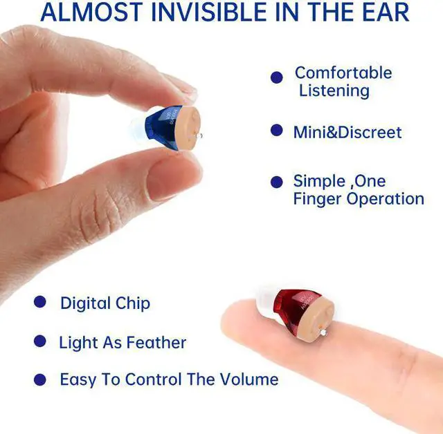 Alt view image 2 of 7 - IncenSonic Rechargeable Hearing Aid Sound Amplifier in-the-Canal (ITC) Preconfigured Full Digital Hearing Amplifier for the Mild-moderate Hard of Hearing Individuals (Set of 1 Pair)