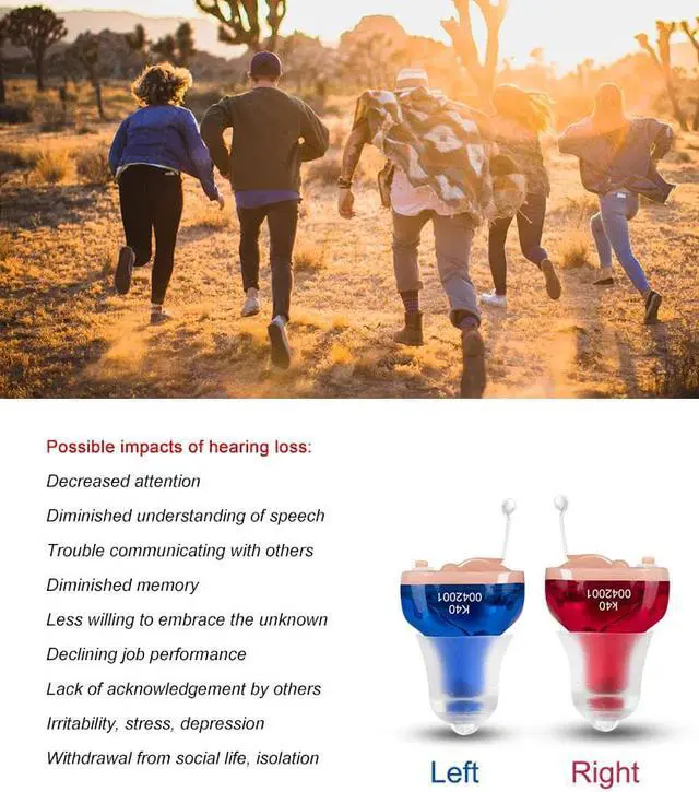 Alt view image 3 of 6 - IncenSonic Hearing Aid Sound Amplifiers for Seniors Adults 4 Cannal Noise-Cancelling - a tiny one-piece completely-in-the-canal (CIC) Invisible Adjustable Tone Voice Amplifiers K40 (Set of 1 Pair)