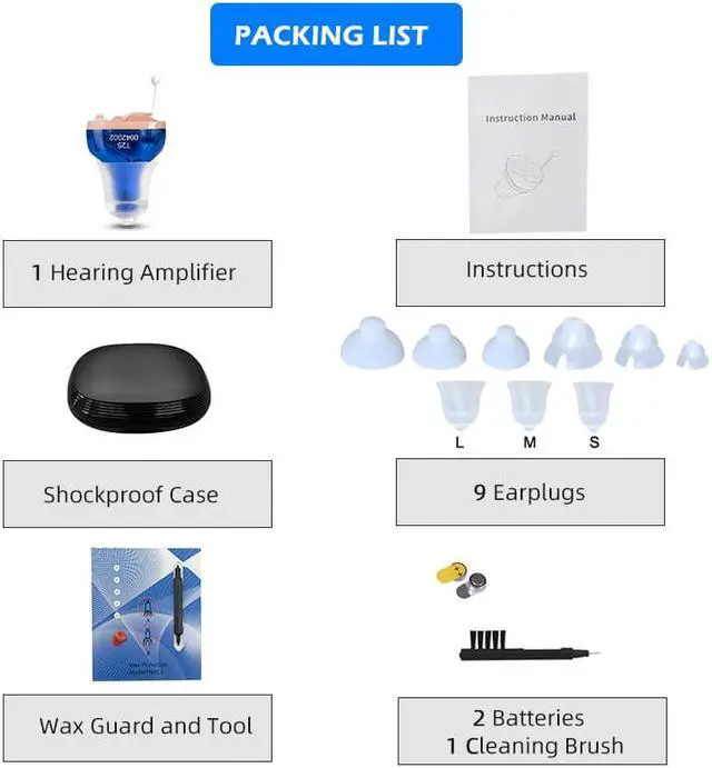 Alt view image 4 of 5 - IncenSonic Hearing Aid Digital Amplifiers 6 Cannal Noise- Cancelling Inteligent Memory - completely - in - the - canal (CIC) Invisible Adjustable Tone Sound Voice Amplifiers T25 (Set of 1 Pair)