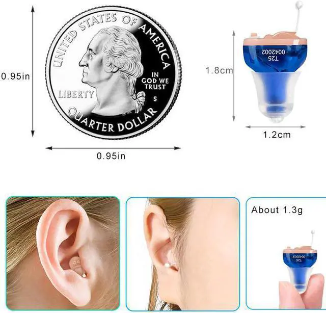 Alt view image 2 of 5 - IncenSonic Hearing Aid Digital Amplifiers 6 Cannal Noise- Cancelling Inteligent Memory - completely - in - the - canal (CIC) Invisible Adjustable Tone Sound Voice Amplifiers T25 (Set of 1 Pair)