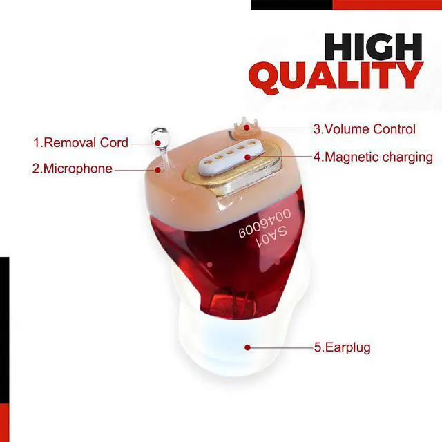 Alt view image 3 of 7 - Magnetic Charging Hearing Aids Wireless Invisible In Ear Mini Rechargeable Sound Amplifier for Elderly Care Deaf