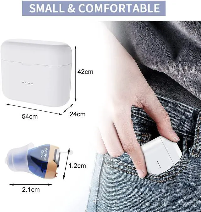 Alt view image 3 of 6 - Elderly Rechargeable Magnetic Hearing Aid USB Mini Inner Ear Portable Amplifier SR02 Adjustable Audio