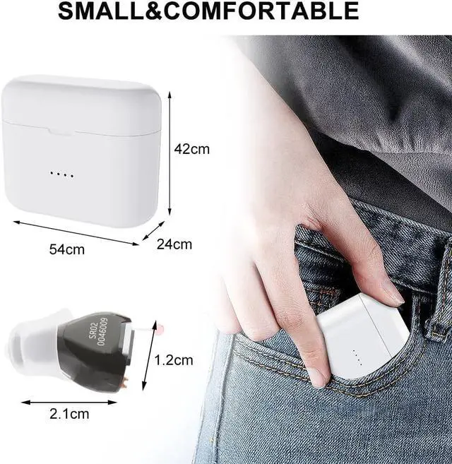 Alt view image 3 of 7 - Elderly Rechargeable Magnetic Hearing Aid USB Mini Inner Ear Portable Amplifier SR02 Adjustable Audio